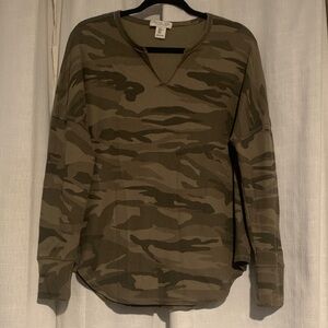 Camouflage Long Sleeve Top